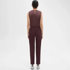 Theory Treeca Full Length Pant In Good Wool-Women Suits|Pants