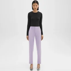Theory Treeca Full Length Pant In Good Wool-Women Suits|Pants