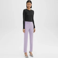 Theory Treeca Full Length Pant In Good Wool-Women Suits|Pants