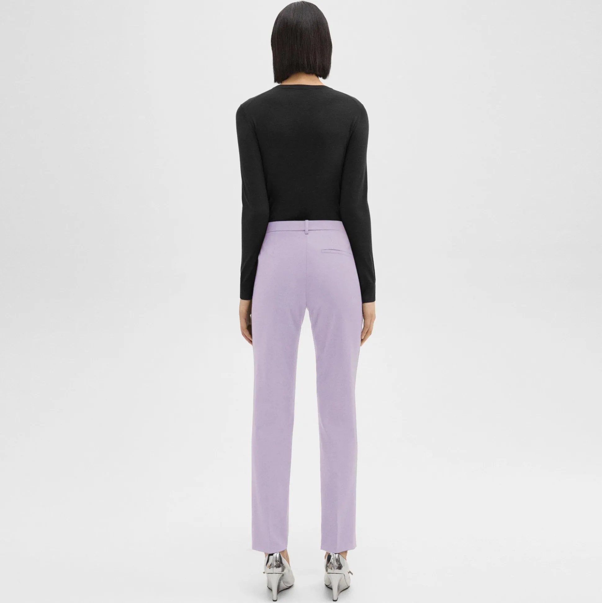 Theory Treeca Full Length Pant In Good Wool-Women Suits|Pants
