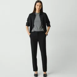 Theory Treeca Full Length Pant In Admiral Crepe-Women Suits|Pants