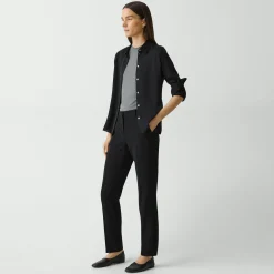 Theory Treeca Full Length Pant In Admiral Crepe-Women Suits|Pants