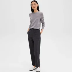 Theory Treeca Full Length Pant In Good Wool-Women Suits|Pants