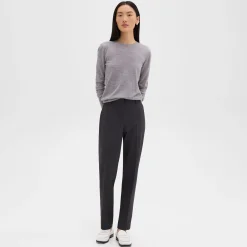 Theory Treeca Full Length Pant In Good Wool-Women Suits|Pants