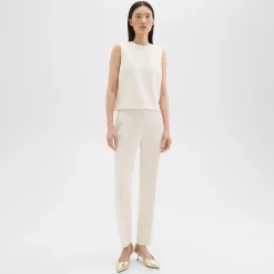 Theory Treeca Full Length Pant In Admiral Crepe-Women Suits|Pants