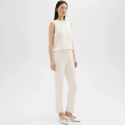 Theory Treeca Full Length Pant In Admiral Crepe-Women Suits|Pants