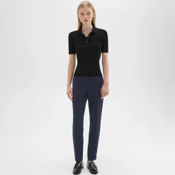 Theory Treeca Full Length Pant In Admiral Crepe-Women Suits|Pants