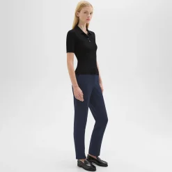 Theory Treeca Full Length Pant In Admiral Crepe-Women Suits|Pants