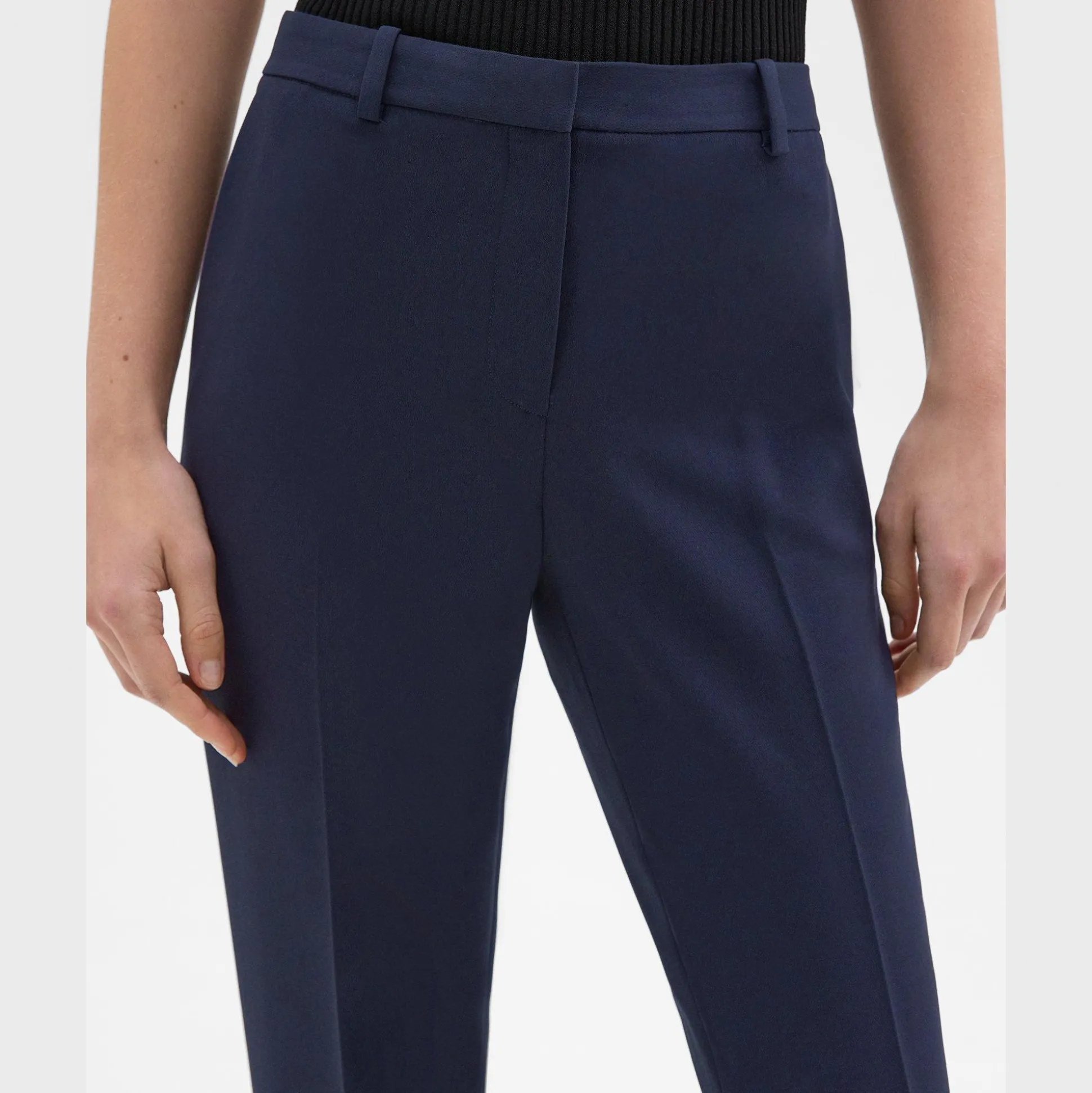 Theory Treeca Full Length Pant In Admiral Crepe-Women Suits|Pants
