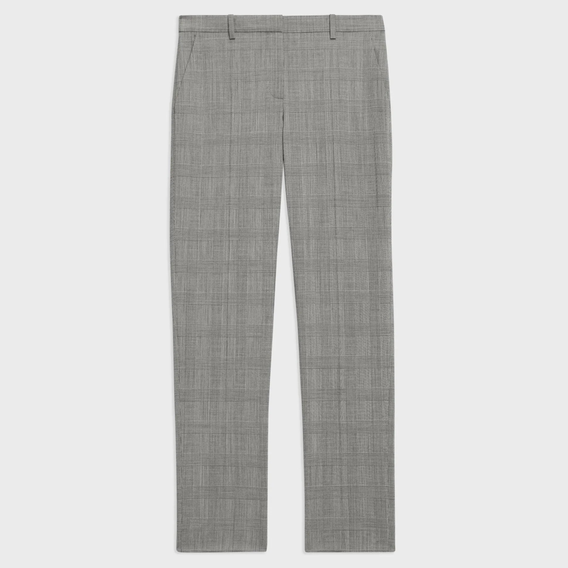 Theory Treeca Full-Length Pant In Plaid Stretch Wool-Women Suits|Pants