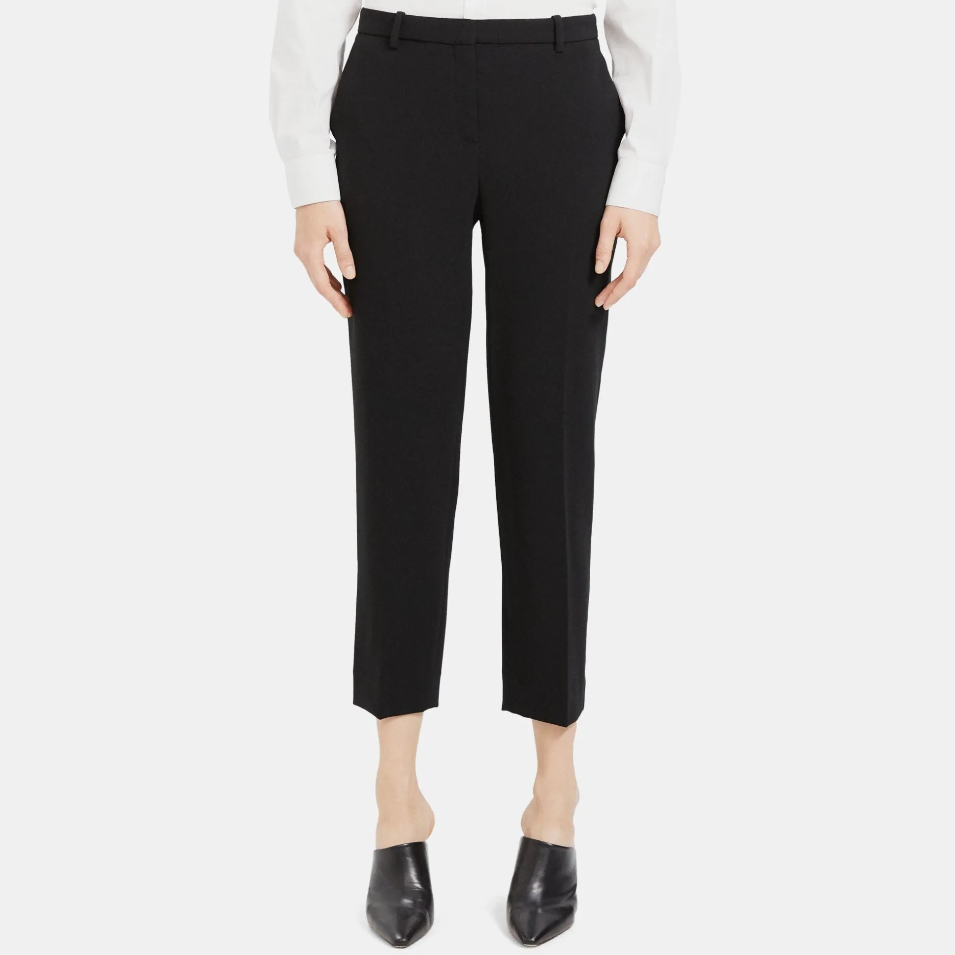 Theory Treeca Pant In Admiral Crepe-Women Pants|Suits