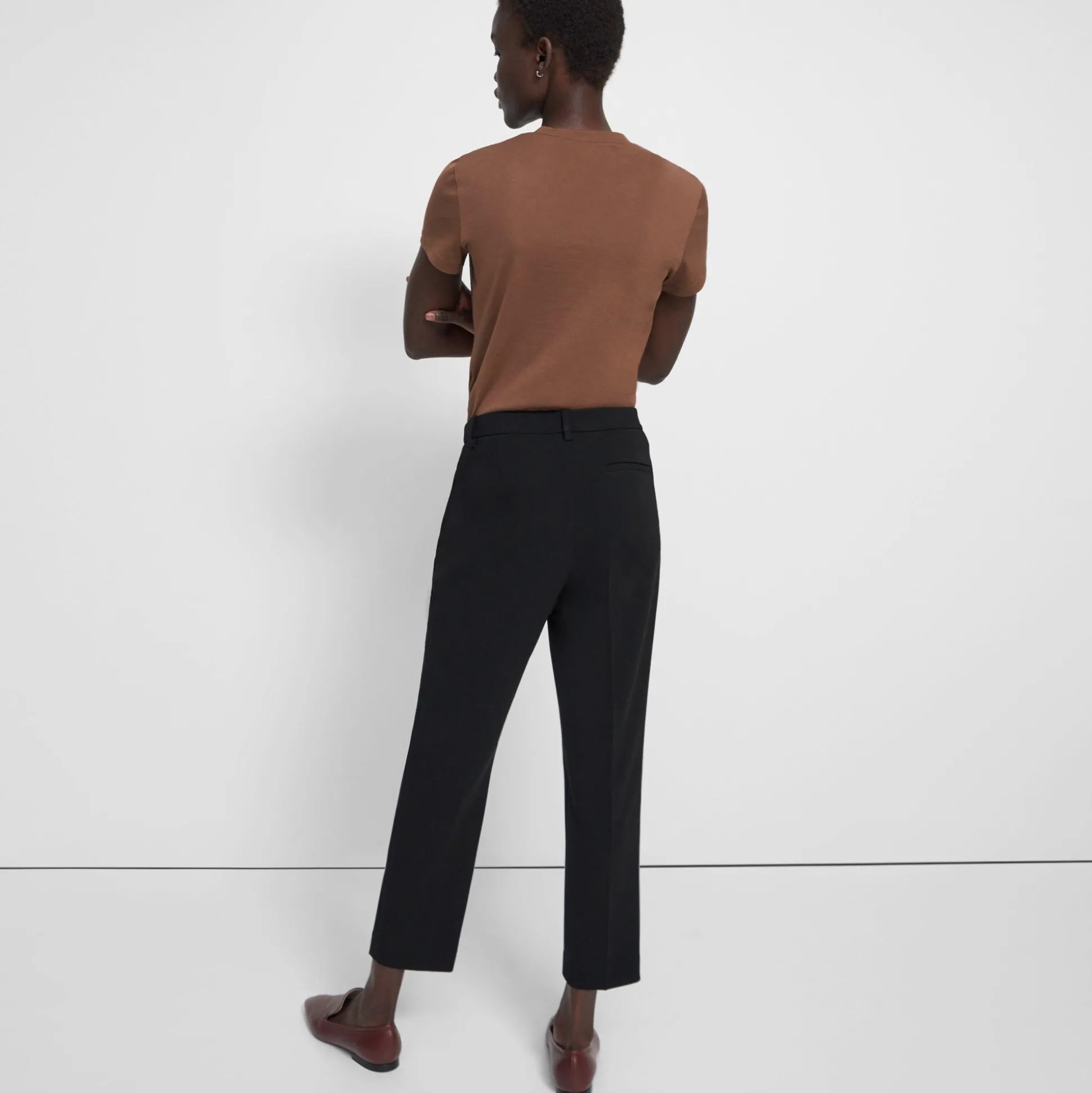 Theory Treeca Pant In Admiral Crepe-Women Pants|Suits