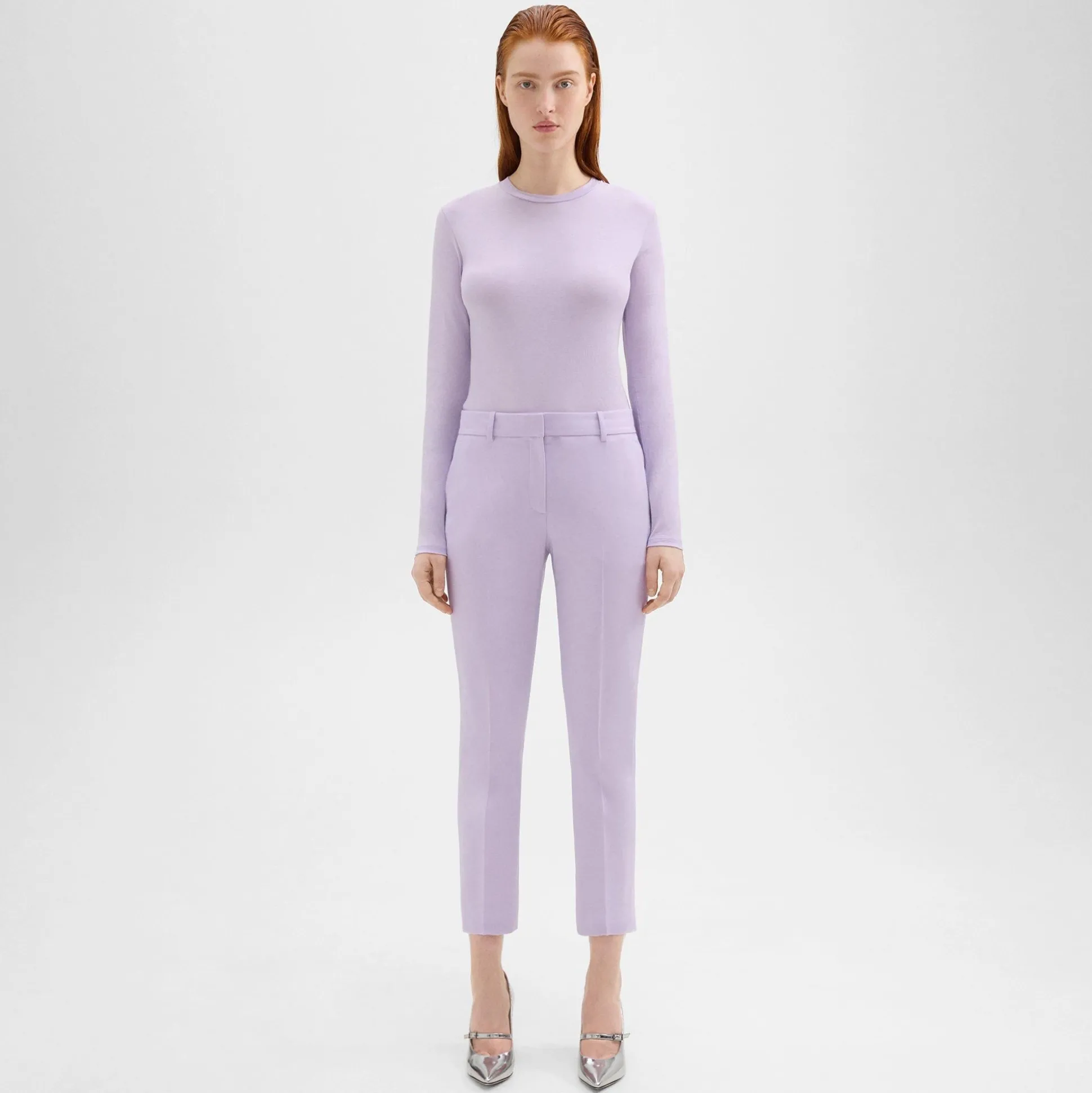 Theory Treeca Pant In Good Wool-Women Suits|Pants