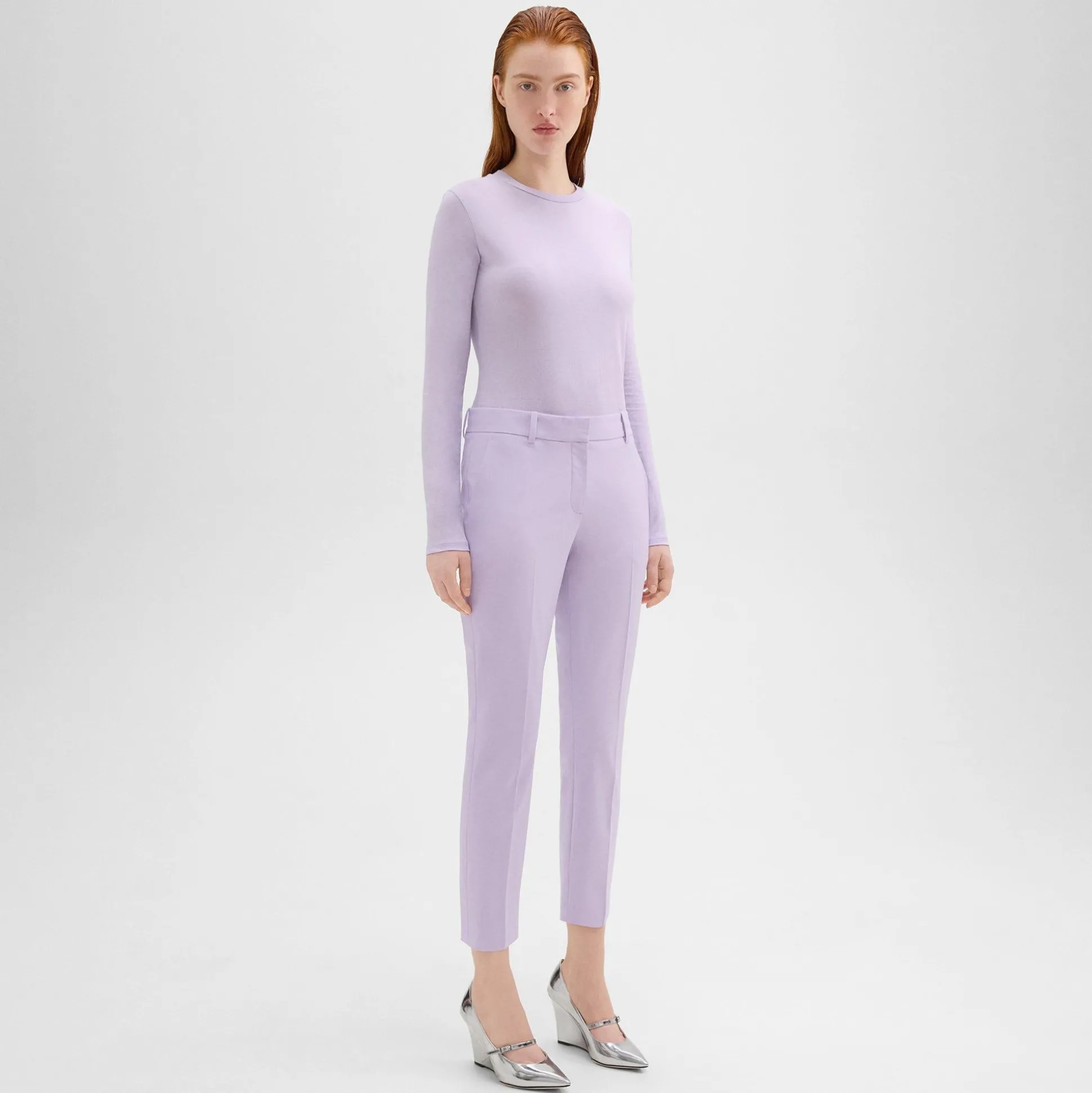 Theory Treeca Pant In Good Wool-Women Suits|Pants