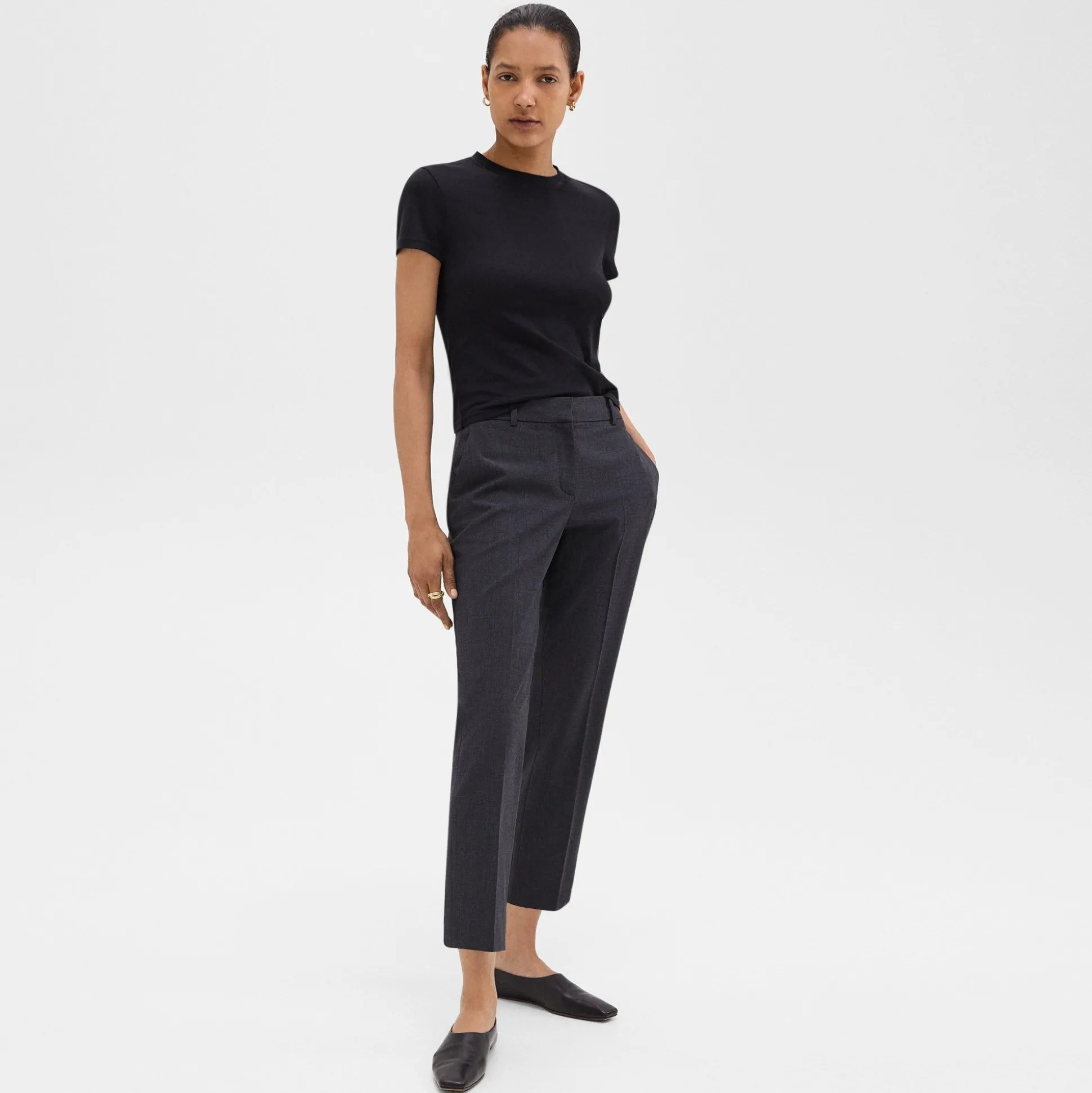 Theory Treeca Pant In Good Wool-Women Pants|Suits