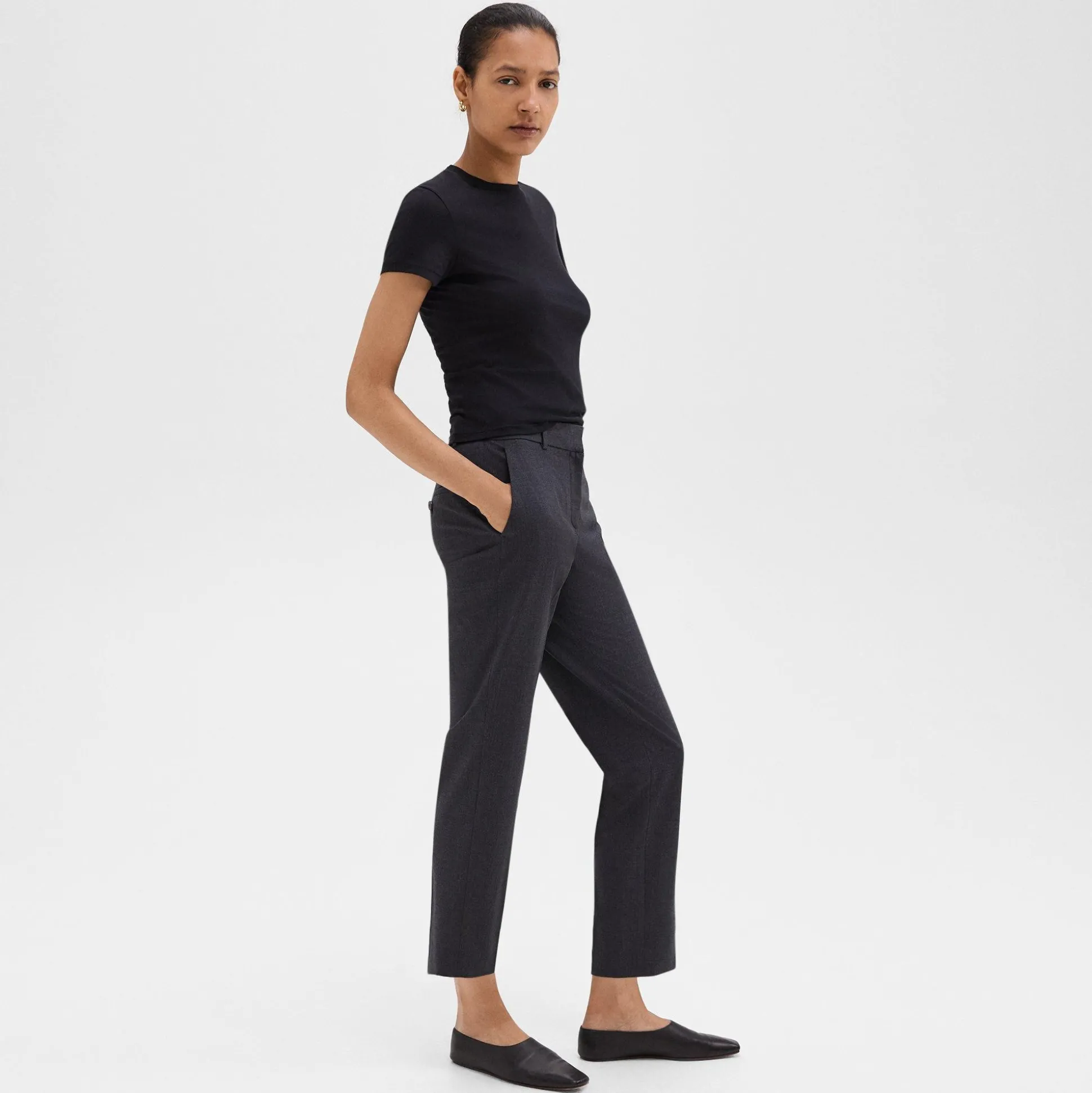 Theory Treeca Pant In Good Wool-Women Pants|Suits