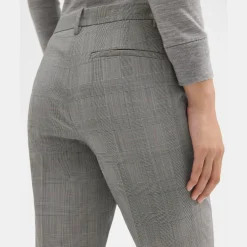 Theory Treeca Pant In Plaid Stretch Wool-Women Suits|Pants