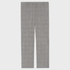 Theory Treeca Pant In Plaid Stretch Wool-Women Suits|Pants