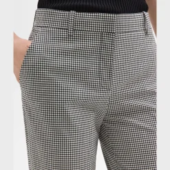 Theory Treeca Pant In Plaid Stretch Wool-Women Pants