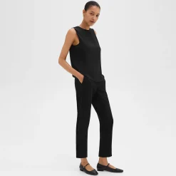 Theory Treeca Pull-On Pant In Admiral Crepe-Women Suits|Pants