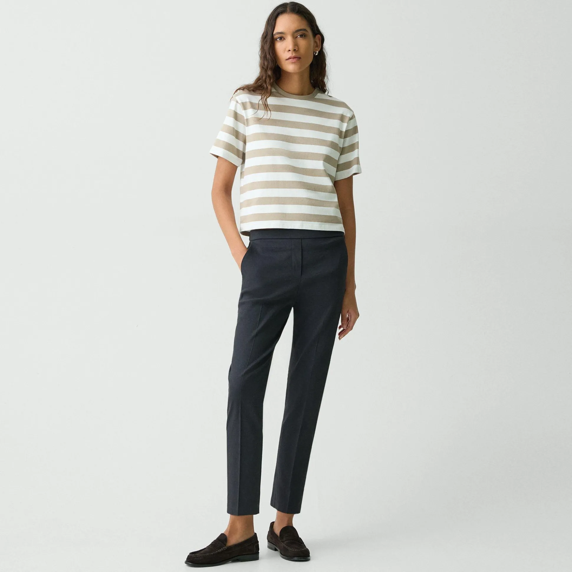 Theory Treeca Pull-On Pant In Good Linen-Women Pants