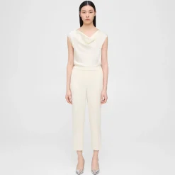 Theory Treeca Pull-On Pant In Oxford Crepe-Women Pants