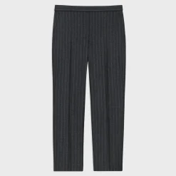 Theory Treeca Pull-On Pant In Pinstripe Wool Flannel-Women Suits|Pants