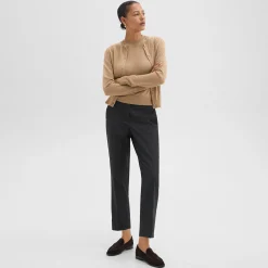 Theory Treeca Pull-On Pant In Sleek Flannel-Women Suits|Pants