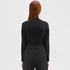 Theory Turtleneck Bodysuit In Motion Jersey-Women T-Shirts