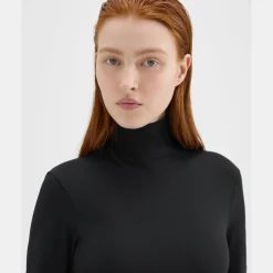 Theory Turtleneck Bodysuit In Motion Jersey-Women T-Shirts