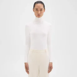 Theory Turtleneck Bodysuit In Motion Jersey-Women T-Shirts
