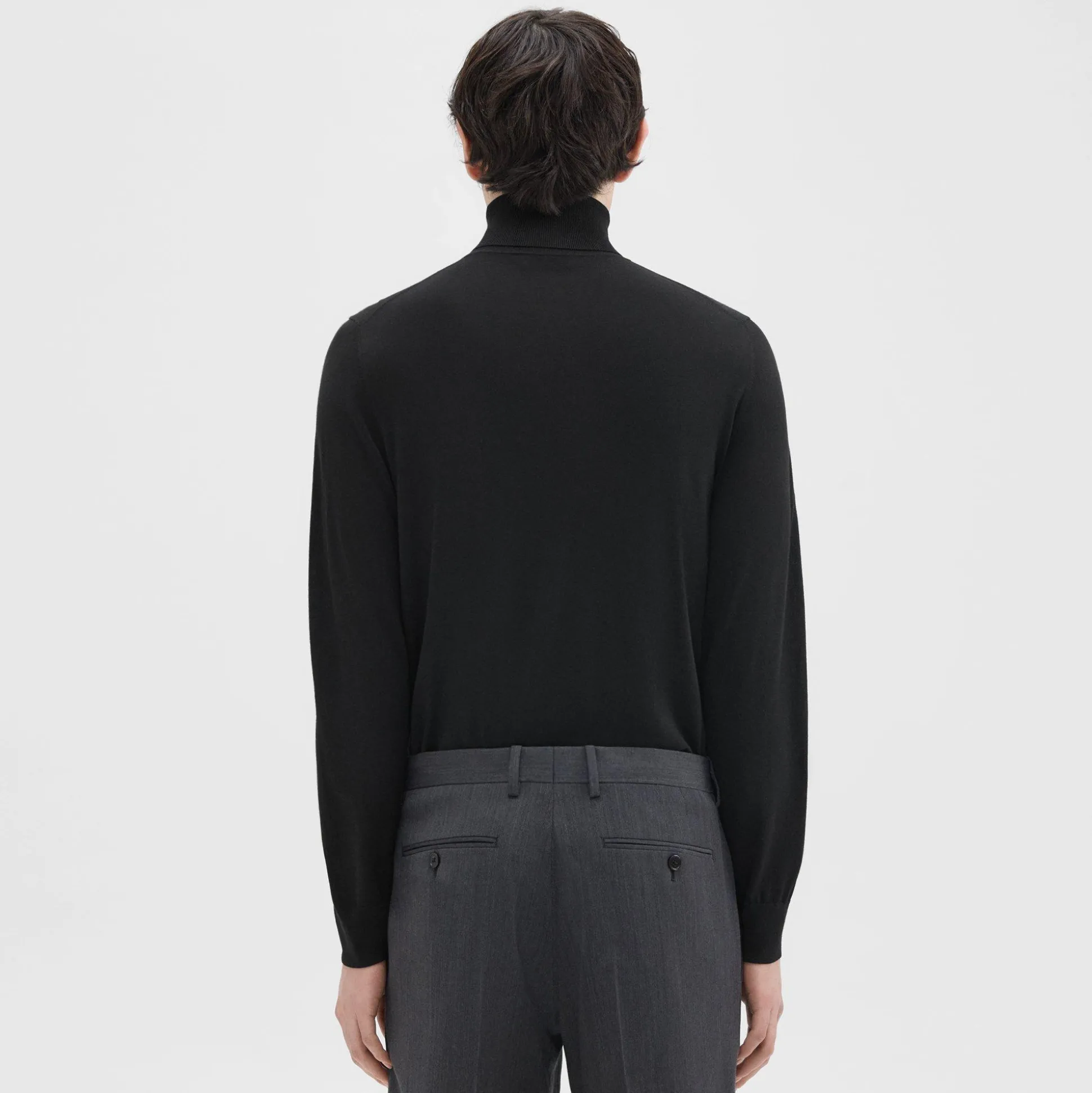 Theory Turtleneck Sweater In Regal Wool-Men Sweaters + Cardigans