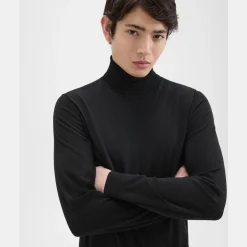 Theory Turtleneck Sweater In Regal Wool-Men Sweaters + Cardigans