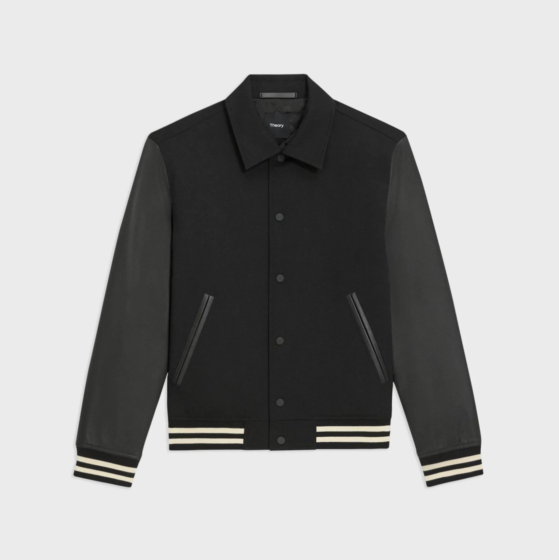 Theory Varsity Jacket In Textured Gabardine-Men Outerwear