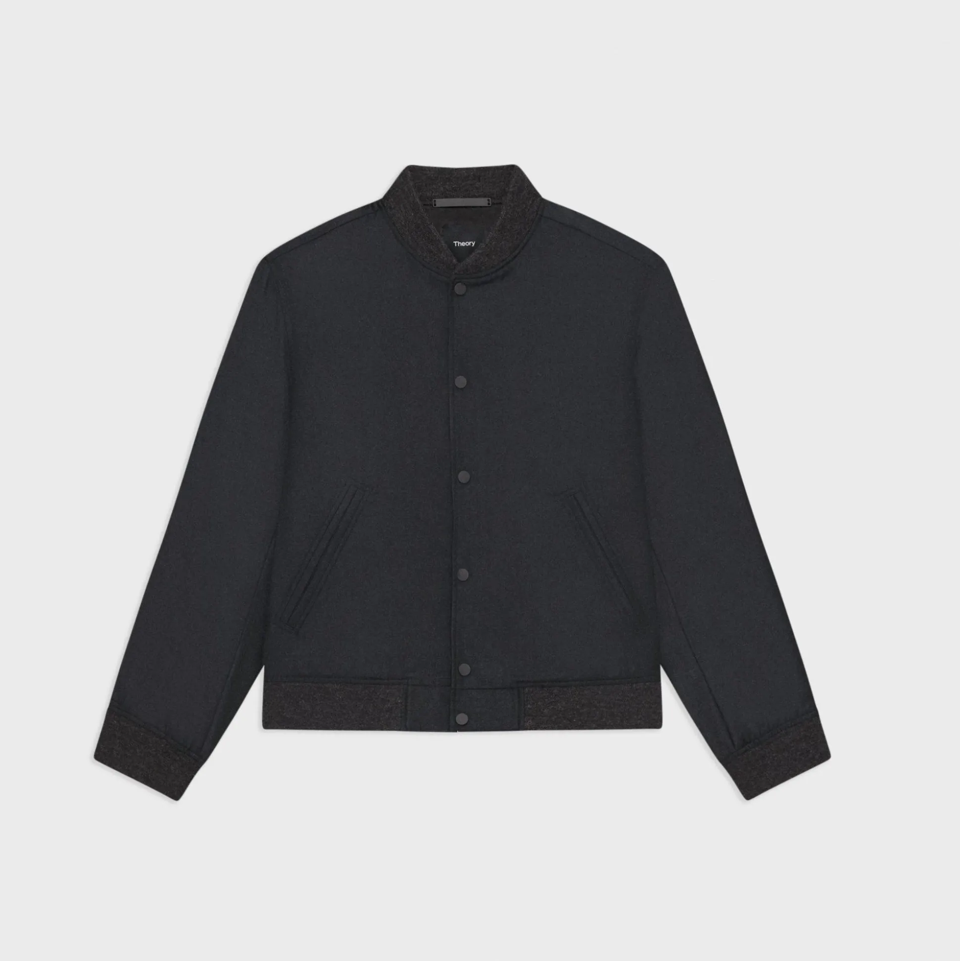 Theory Varsity Jacket In Wool Flannel-Men Outerwear|Blazers + Jackets