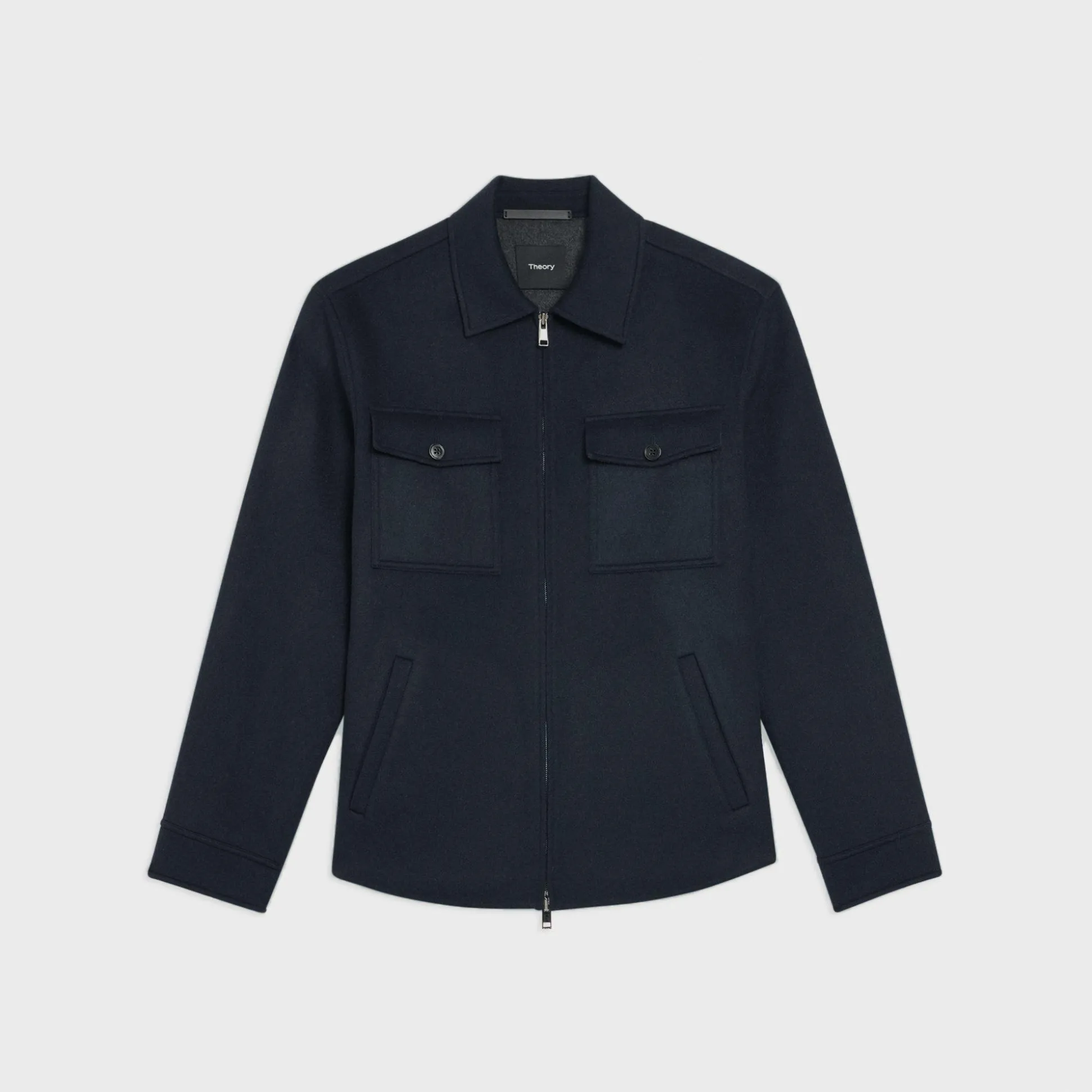 Theory Vena Shirt Jacket In Double-Face Wool-Cashmere-Men Outerwear