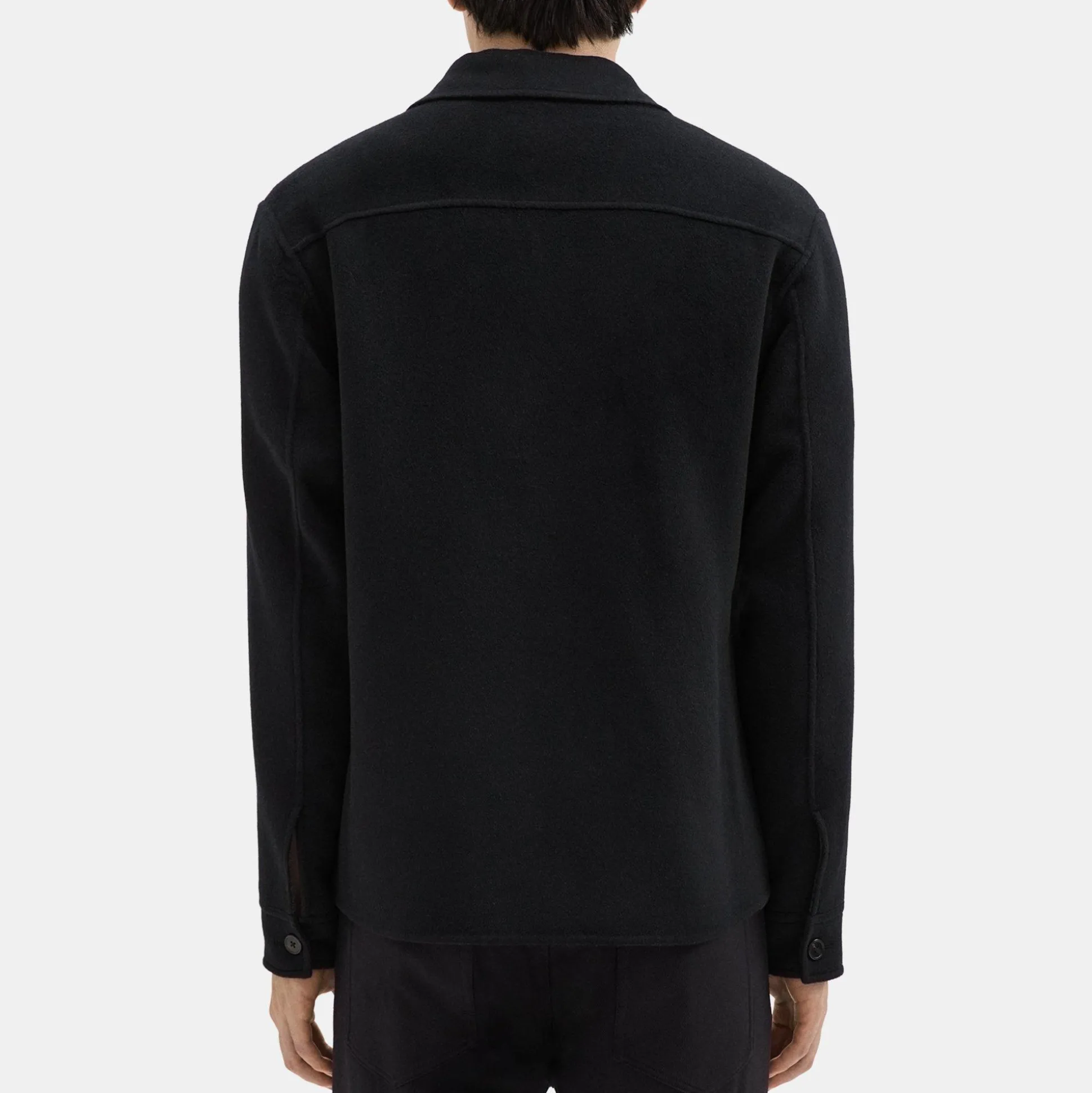 Theory Vena Shirt Jacket In Double-Face Wool-Cashmere-Men Outerwear