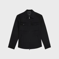 Theory Vena Shirt Jacket In Double-Face Wool-Cashmere-Men Outerwear