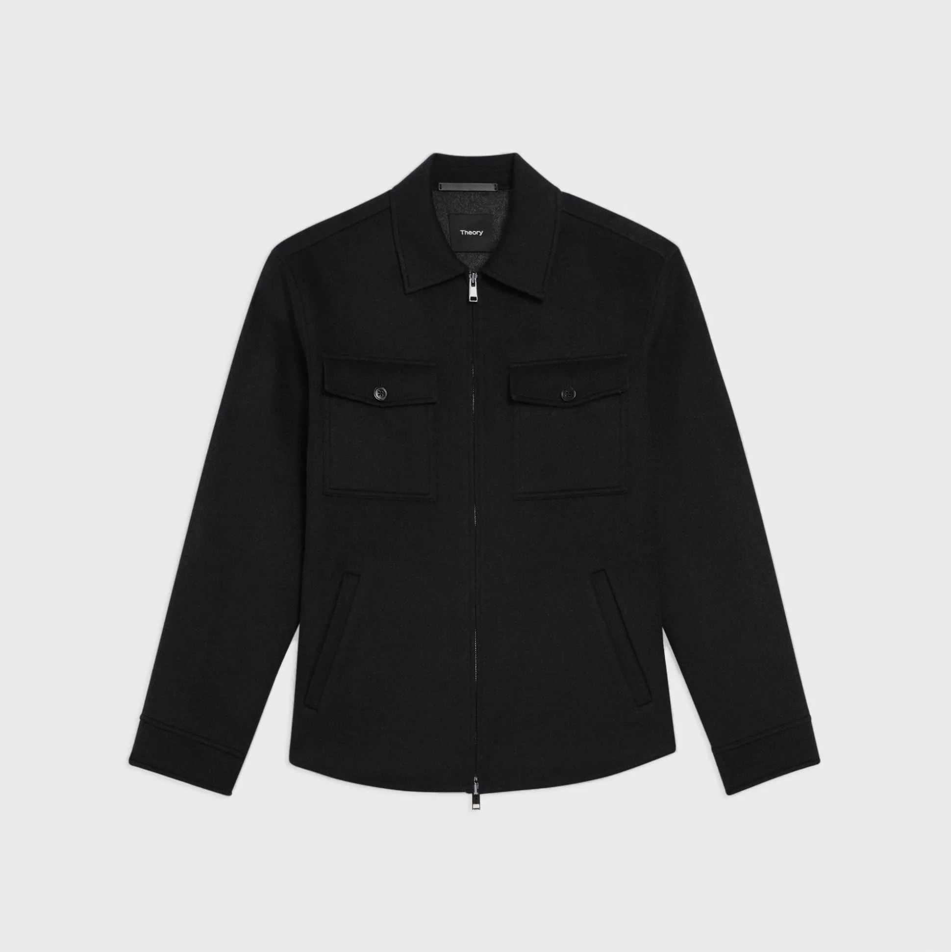 Theory Vena Shirt Jacket In Double-Face Wool-Cashmere-Men Outerwear