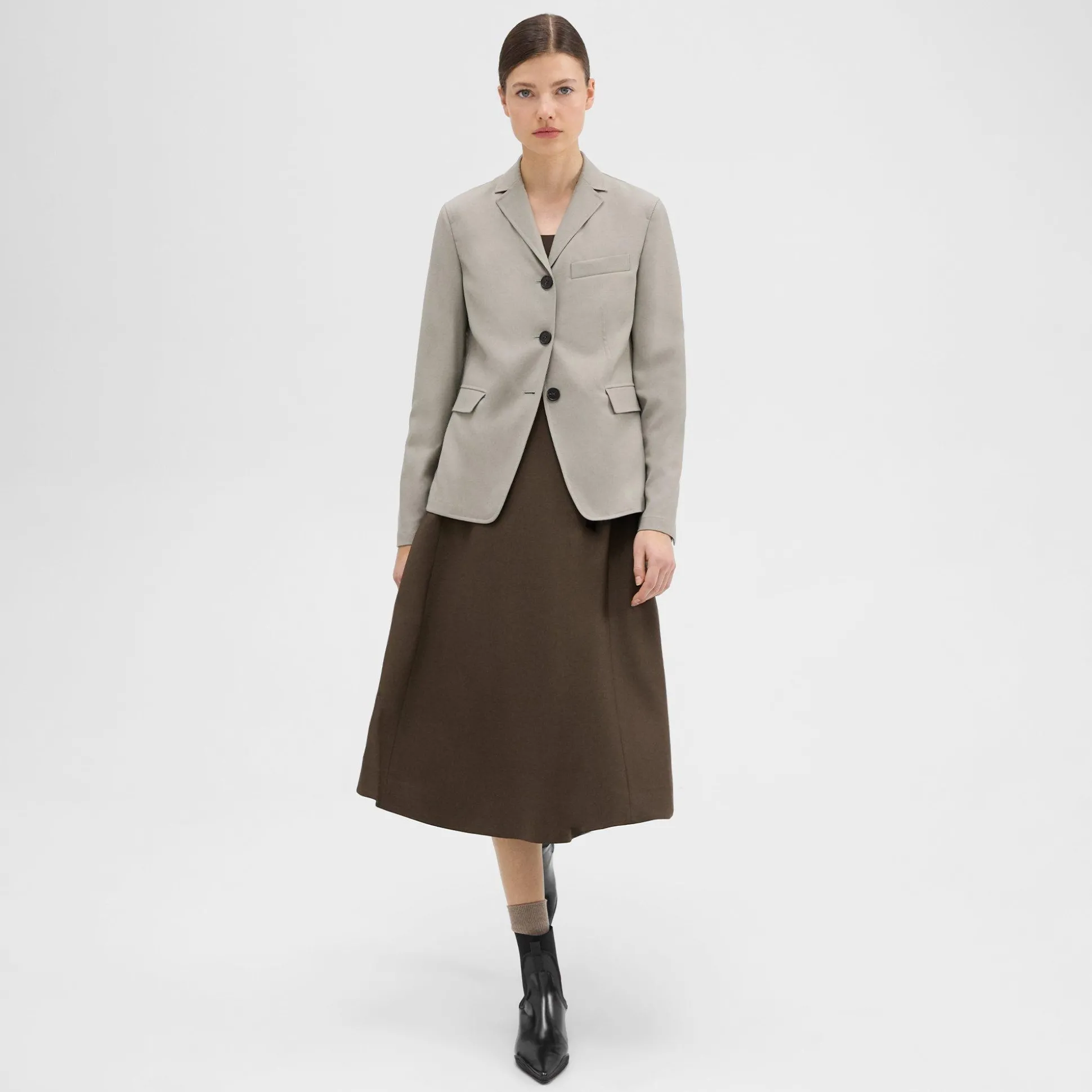 Theory Virgin Wool Slim Fit Blazer-Women Blazers + Jackets