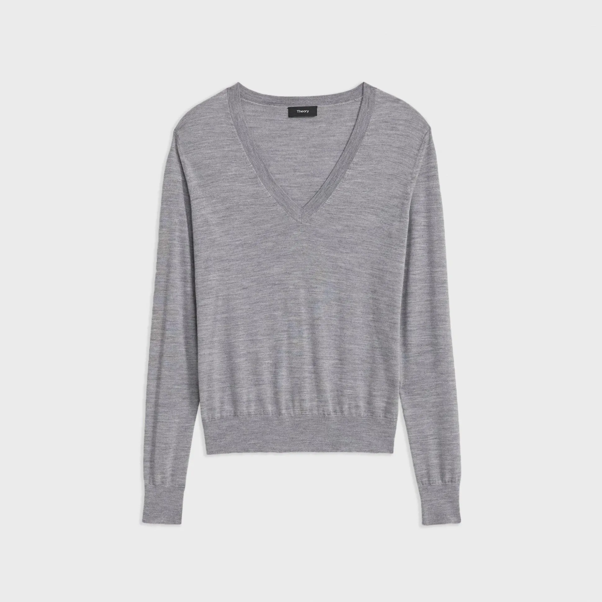 Theory V-Neck Sweater In Merino Wool-Women Sweaters + Cardigans