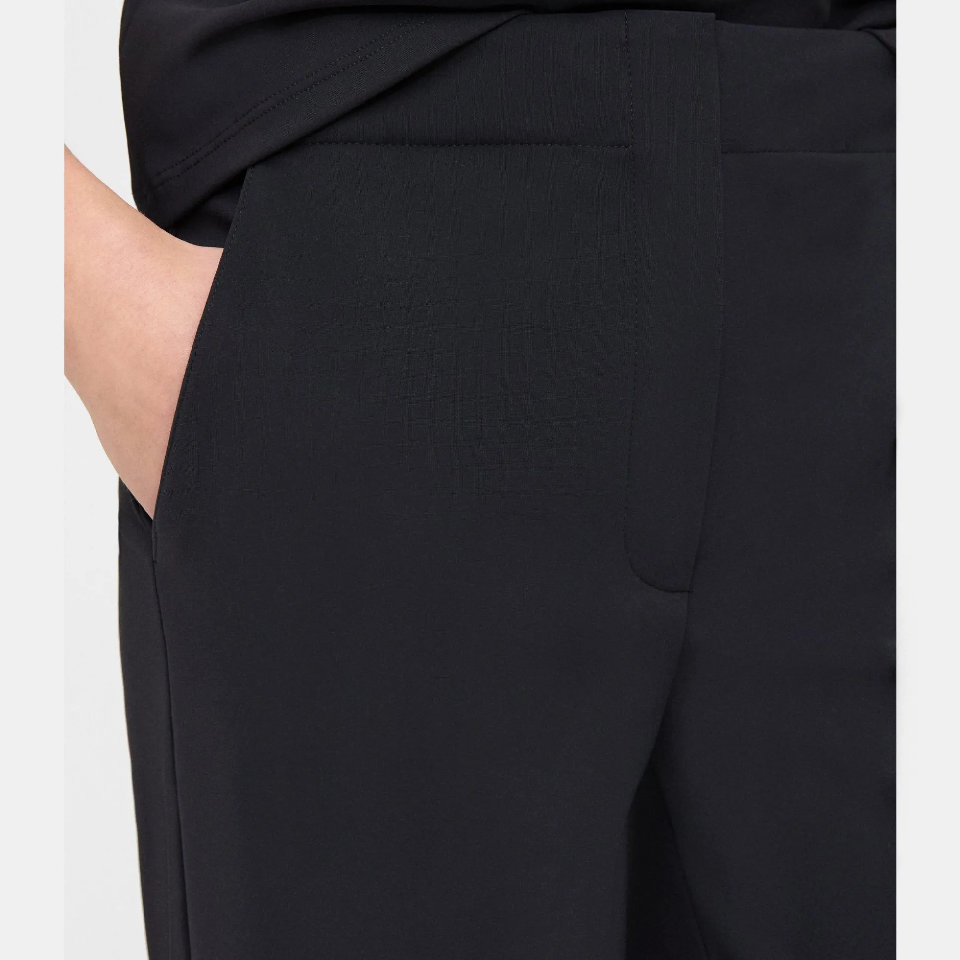 Theory Wide-Leg Pant In Precision Ponte-Women Suits|Pants