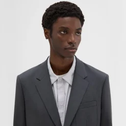 Theory Wool Gabardine Blazer-Men Blazers + Jackets
