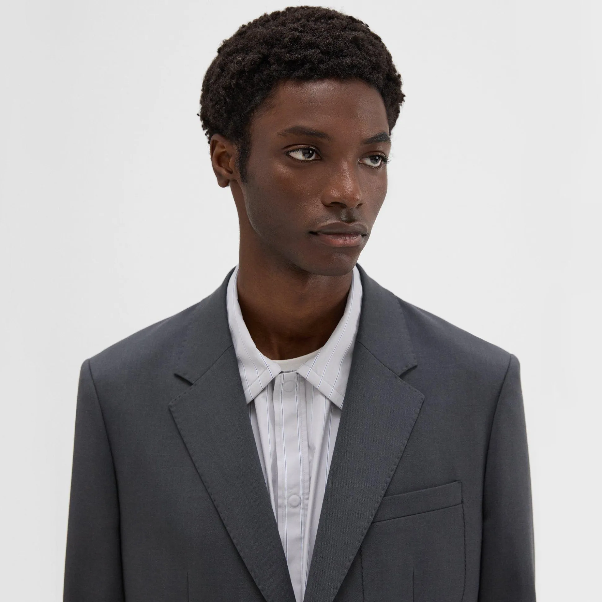Theory Wool Gabardine Blazer-Men Blazers + Jackets