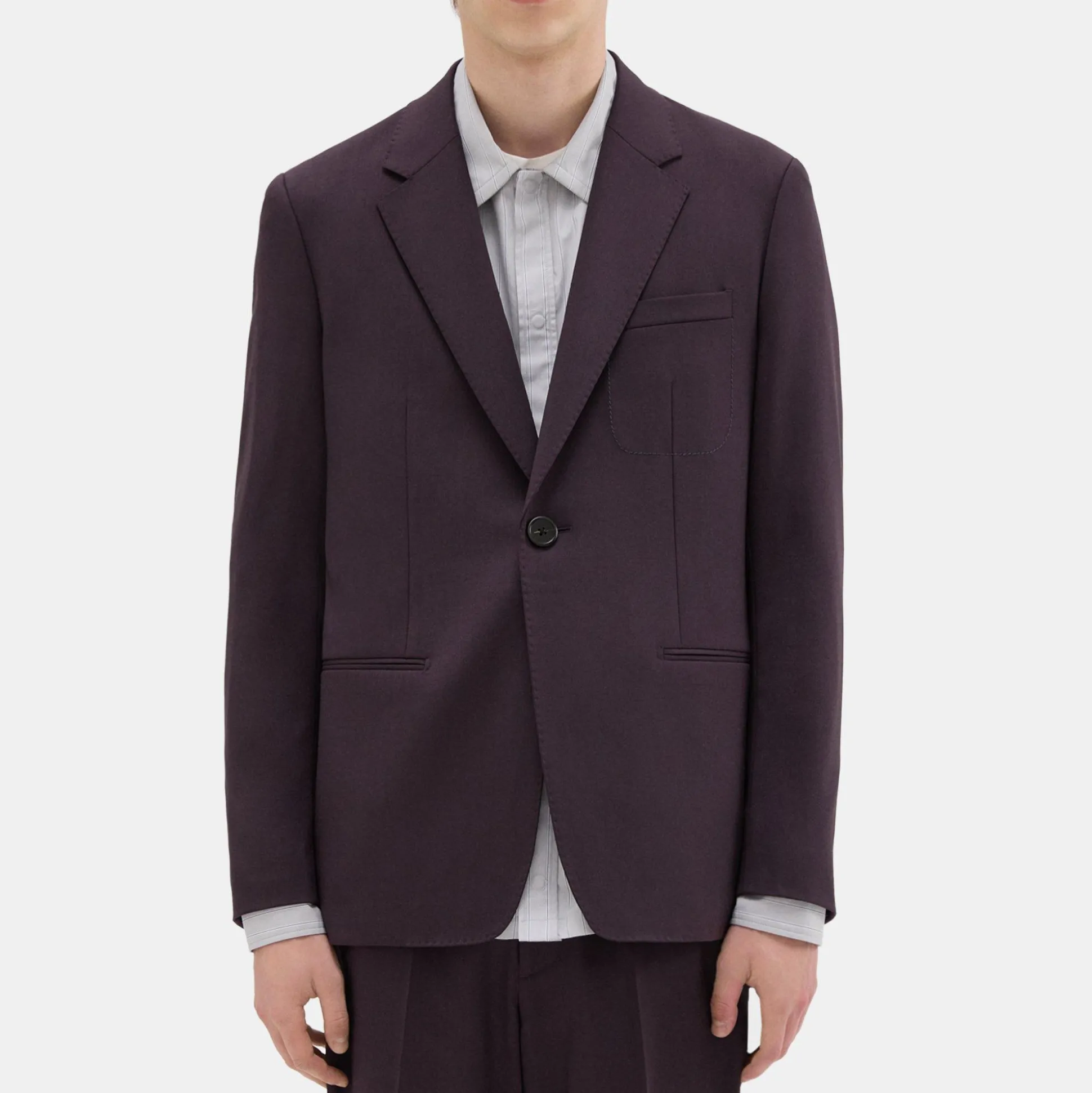 Theory Wool Gabardine Blazer-Men Blazers + Jackets