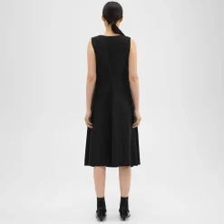 Theory Wool-Viscose Tank Dress-Women Dresses