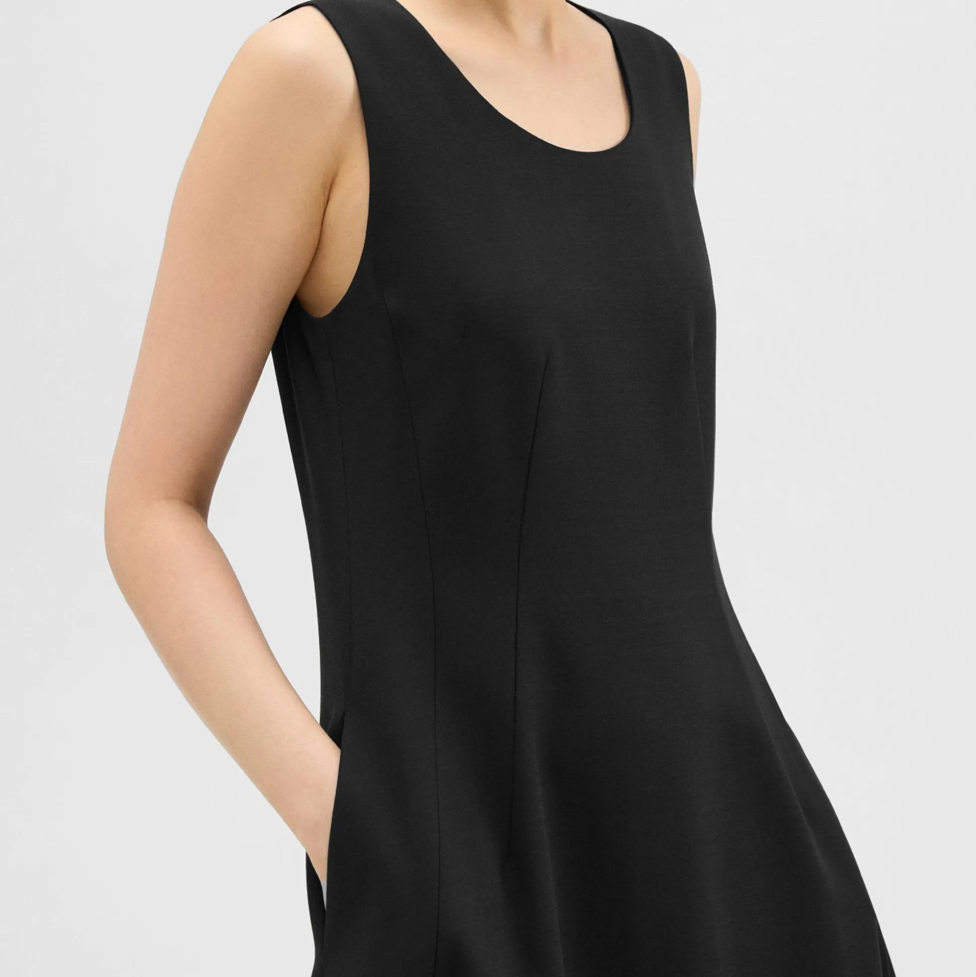 Theory Wool-Viscose Tank Dress-Women Dresses