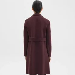 Theory Wrap Coat In Double-Face Wool-Cashmere-Women Outerwear