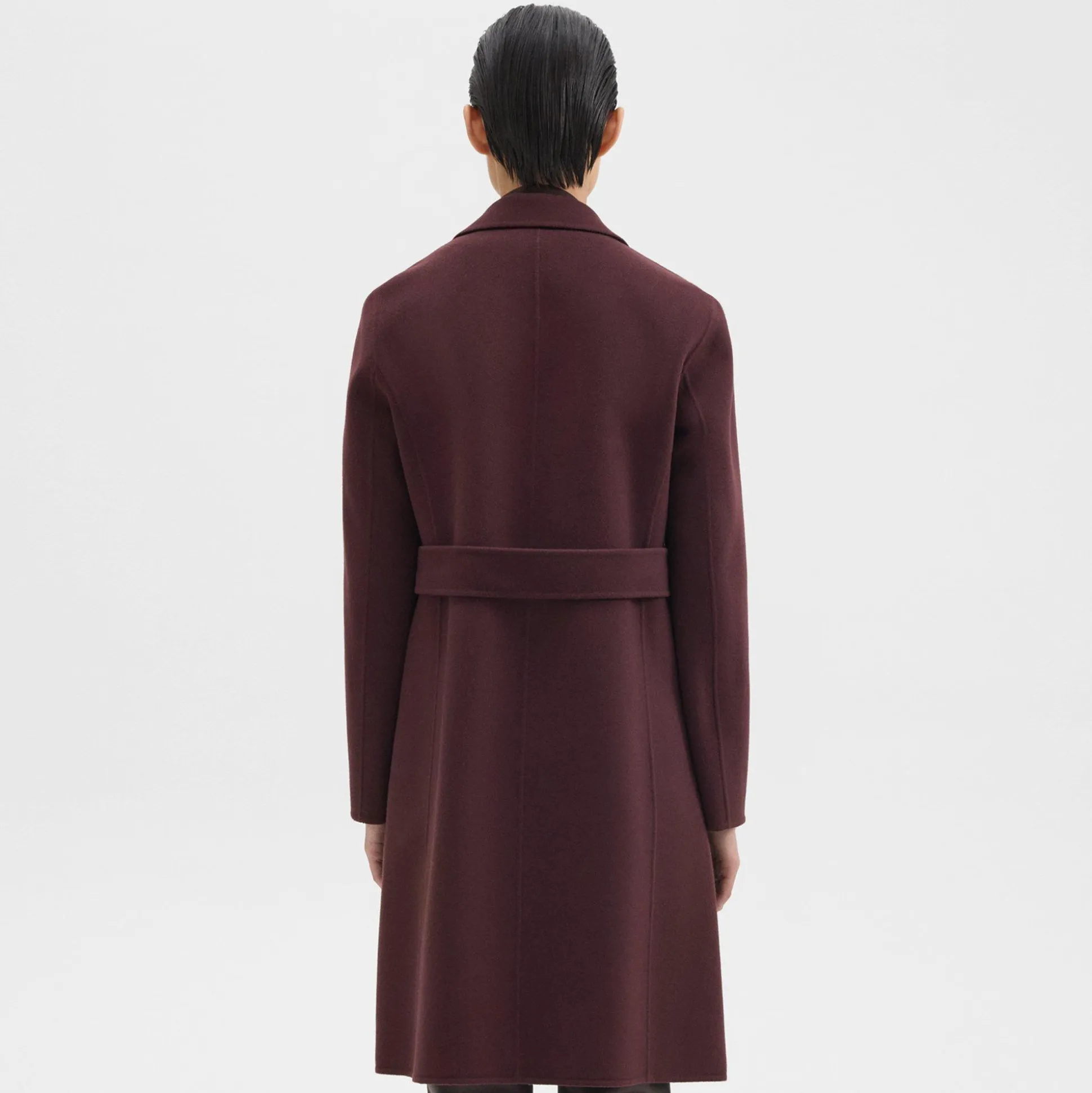 Theory Wrap Coat In Double-Face Wool-Cashmere-Women Outerwear
