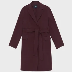 Theory Wrap Coat In Double-Face Wool-Cashmere-Women Outerwear